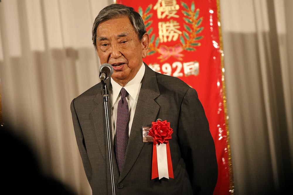 日本軽種馬協会会長理事として河野洋平氏も出席